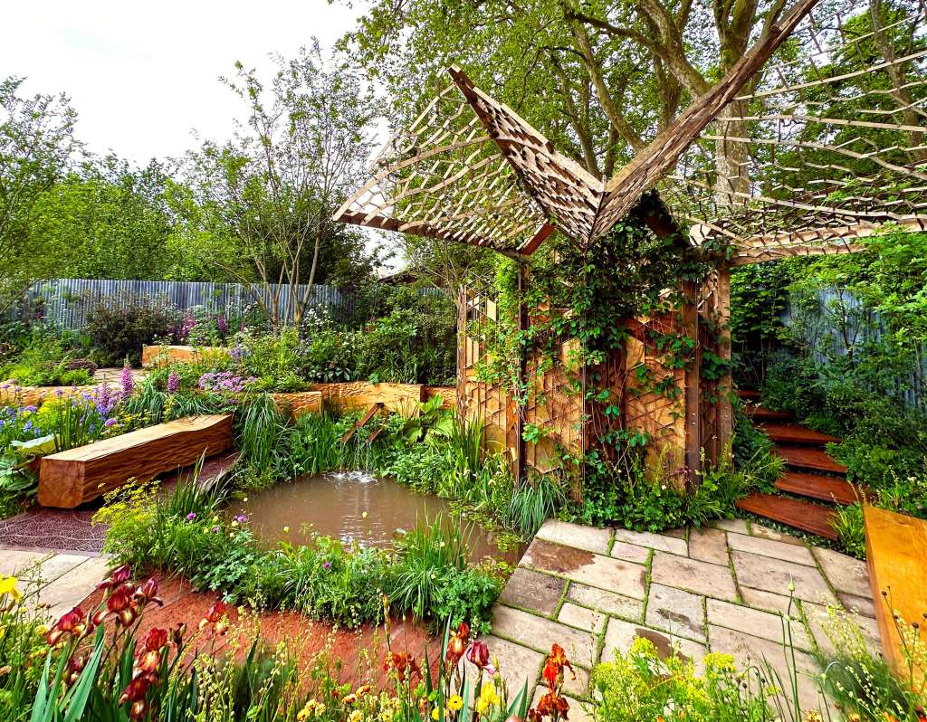 The Octavia Hill Garden by Blue Diamond with the National Trust at RHS Chelsea Flower Show 2024 Designed by Ann-Marie Powell Gardens