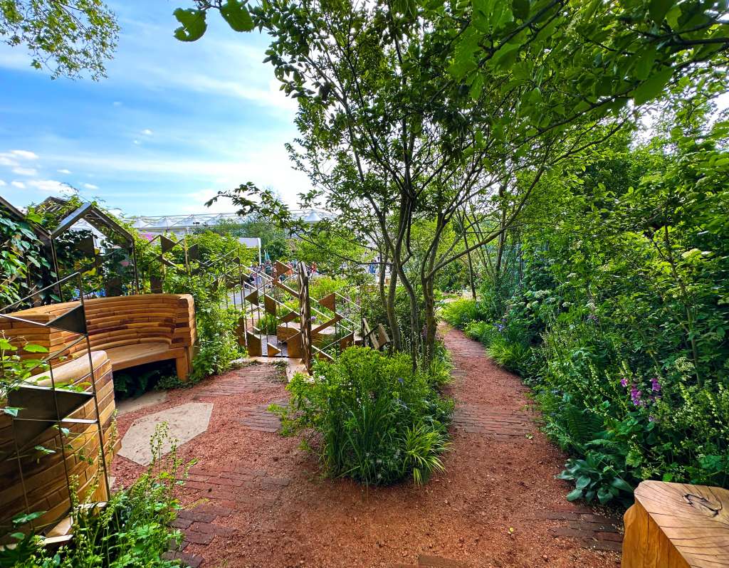 The Octavia Hill Garden by Blue Diamond with the National Trust at RHS Chelsea Flower Show 2024 Designed by Ann-Marie Powell Gardens