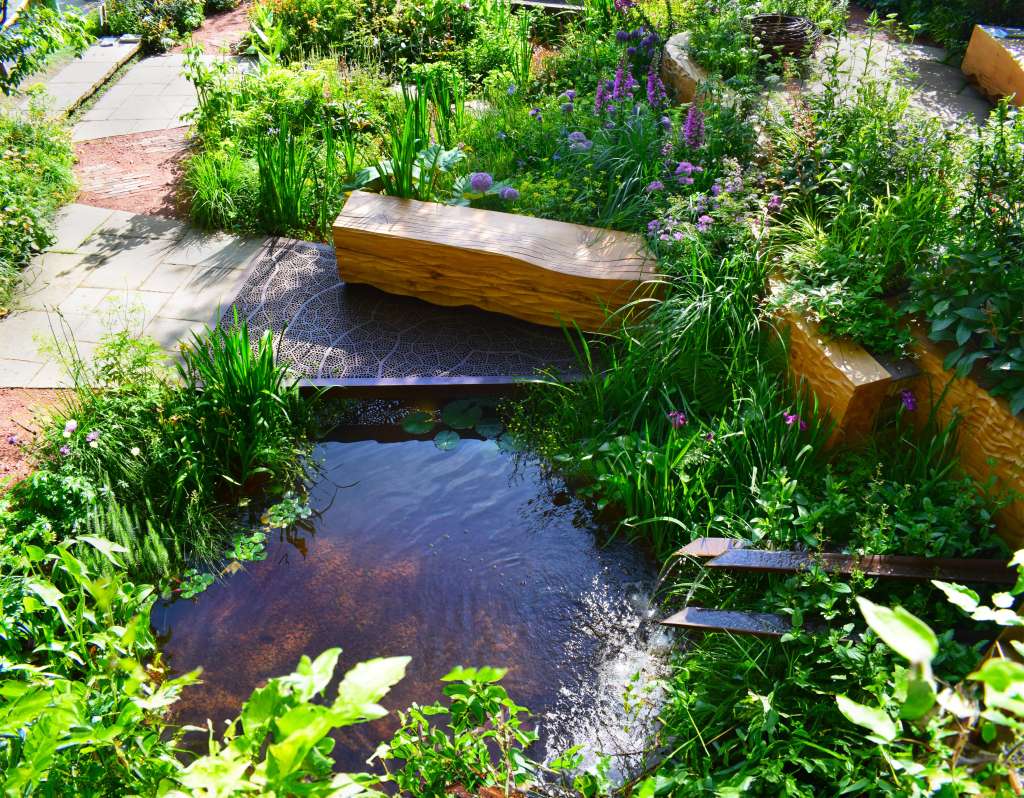 The Octavia Hill Garden by Blue Diamond with the National Trust at RHS Chelsea Flower Show 2024 Designed by Ann-Marie Powell Gardens